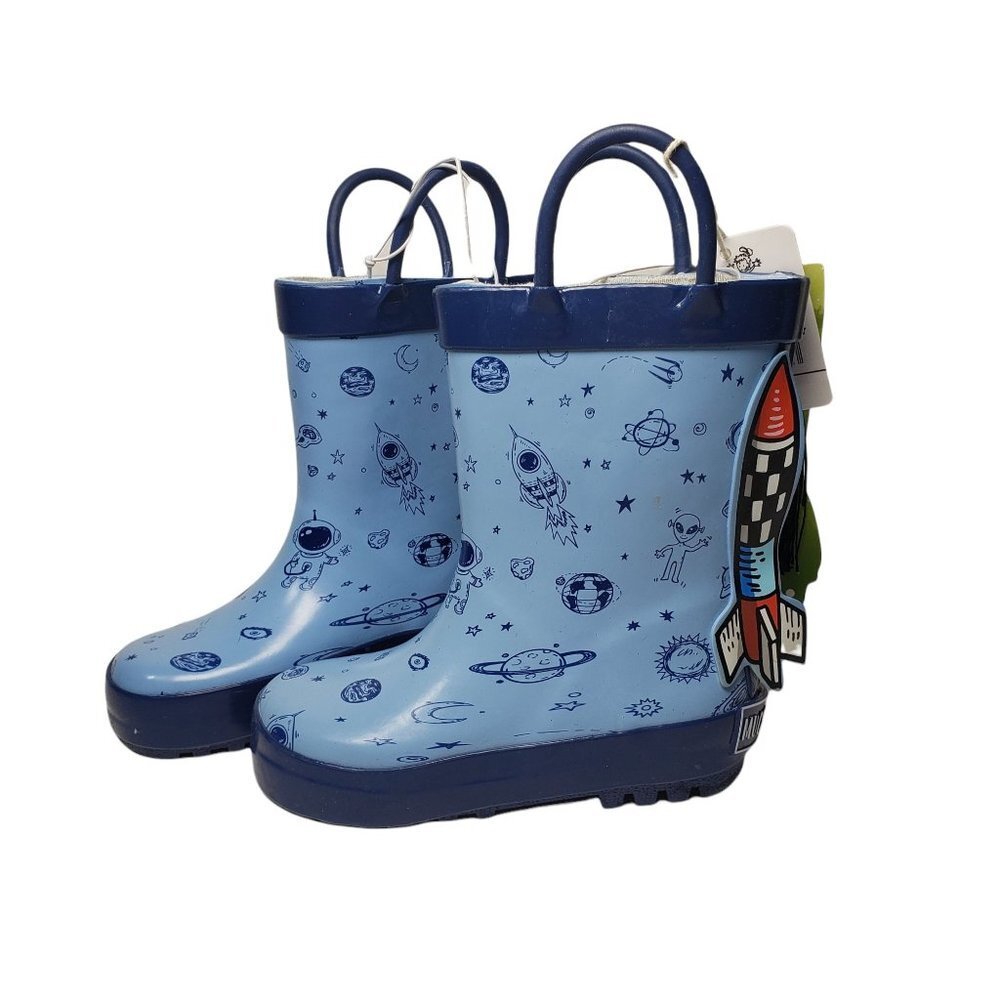 NWT Mucky Wear 3D Rocket Loop Rain‎ boots Size 4T